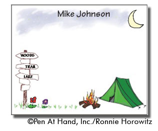personalized theme card camping
